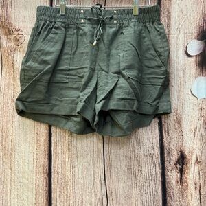 Women's Green Casual Shorts